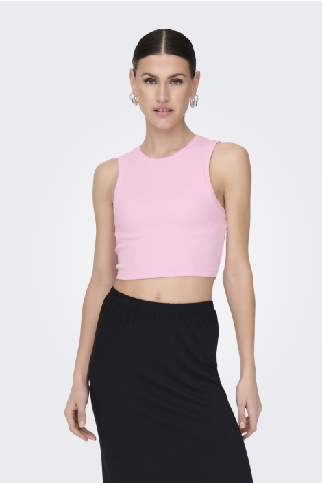 Only onlvilma s/l cropped tank top jrs n